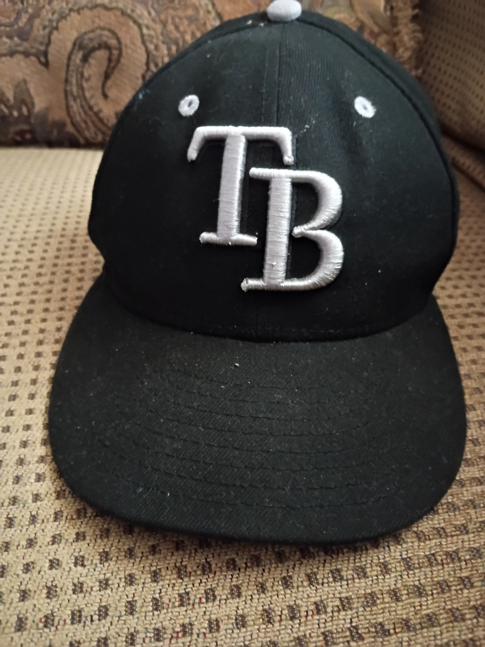 New Era Black Hat with White TB Emblem